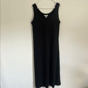 COS Black Sheath Midi Dress Scoop Neck Sleeveless